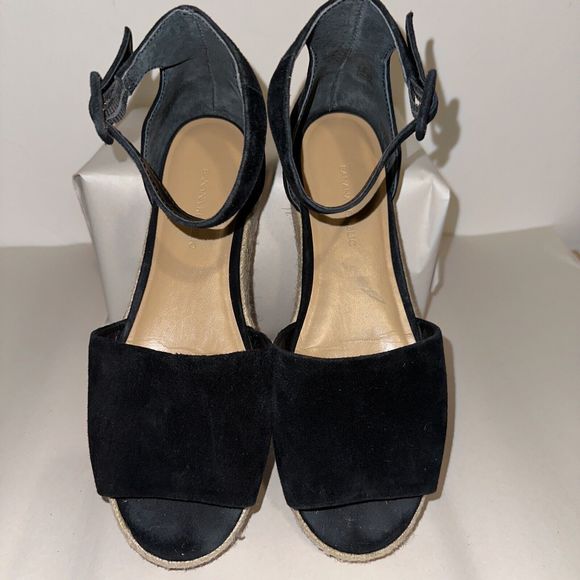 banana republic PEEP-TOE FLATFORM ESPADRILLE SANDAL  7.5 - Picture 3 of 7